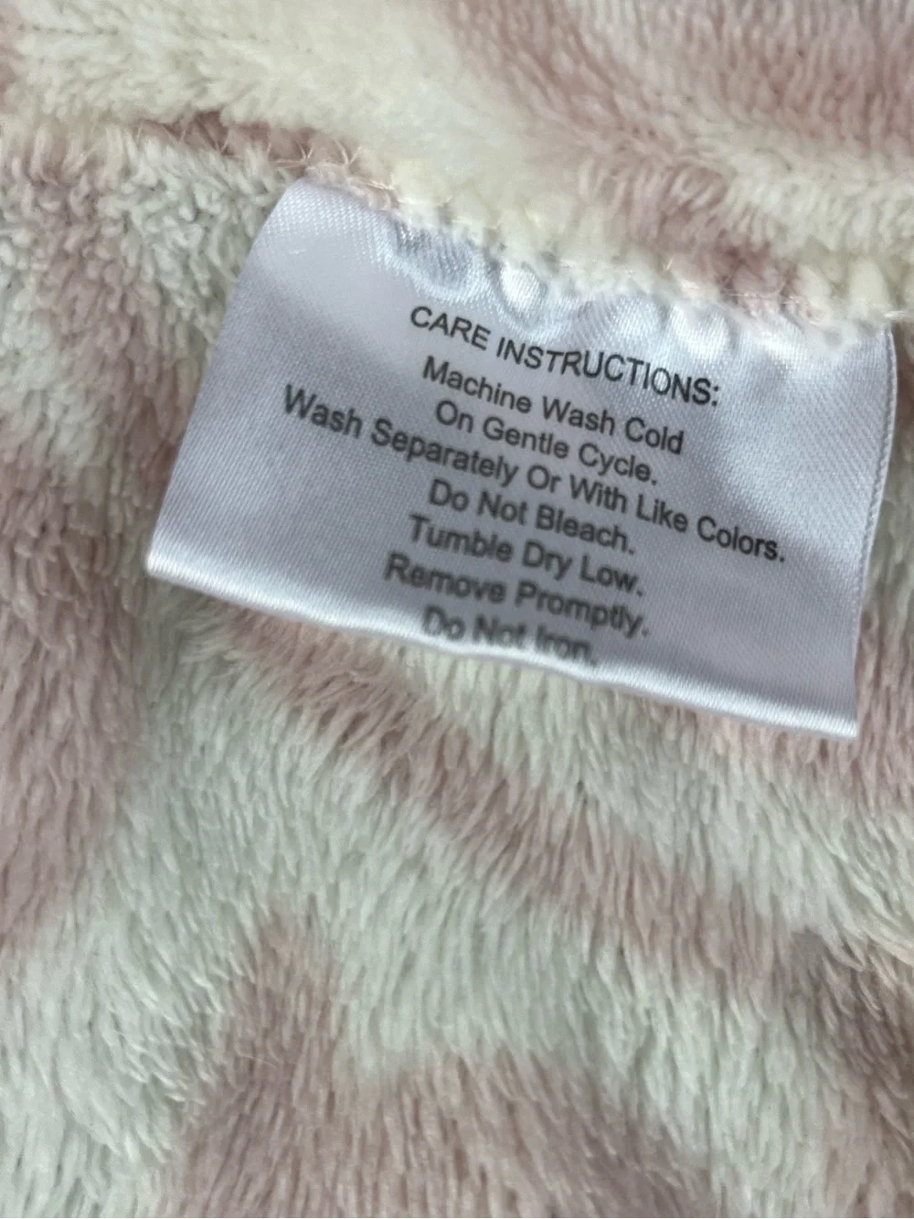Pink and White Throw Blanket